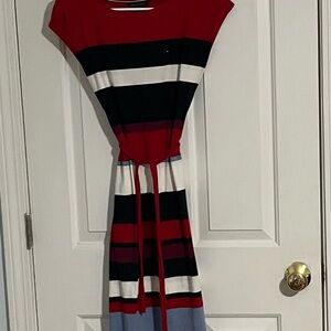 Tommy Hilfiger Striped Red and Navy Dress